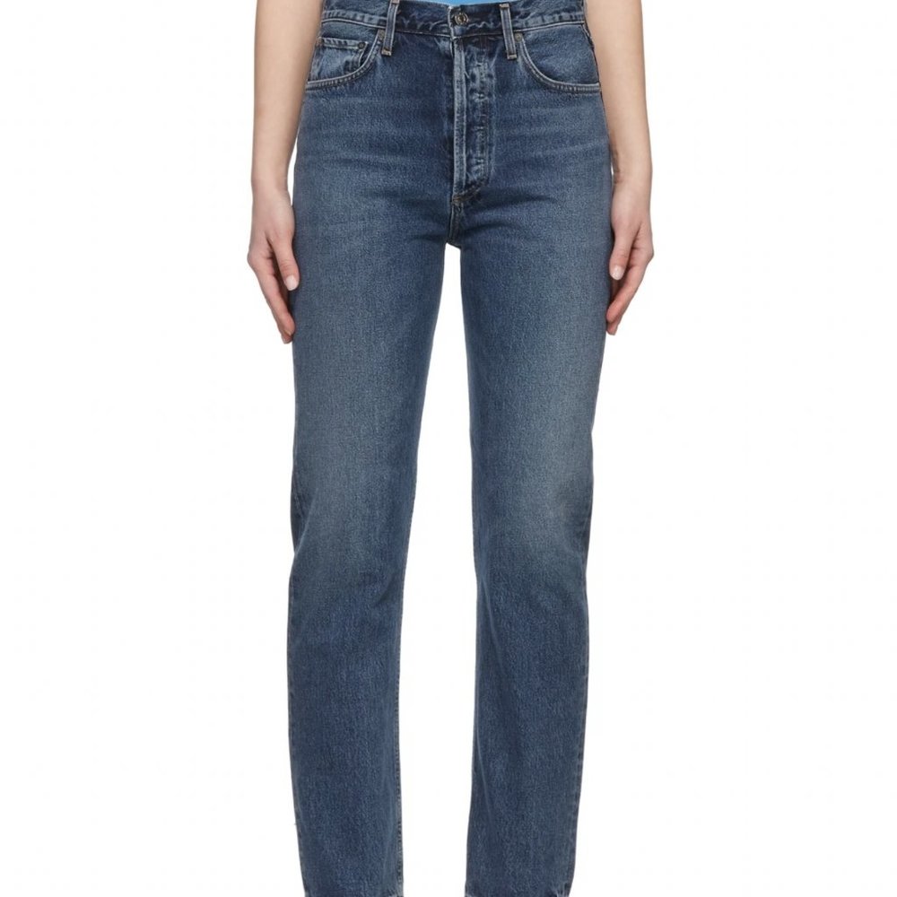 Agolde 90's Pinch Waist High Rise Straight Jeans